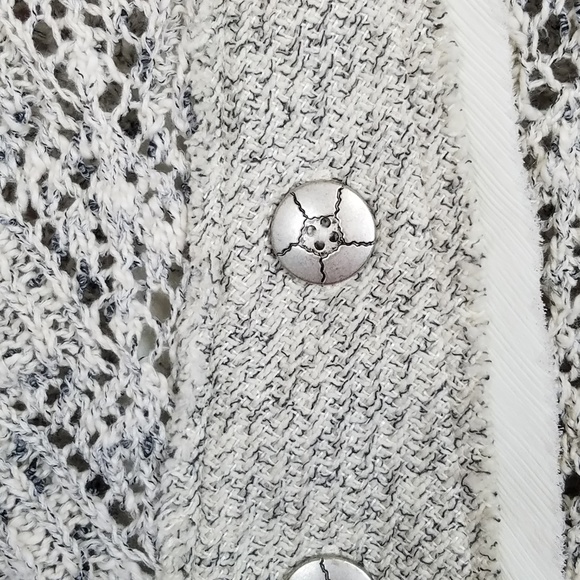 Rosie Neira Anthropologie Sweater Blazer Gray Medium - Picture 5 of 8